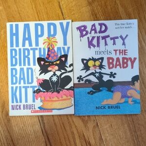 Scholastic Bad Kitty Book Pair - Blue and Purple Covers